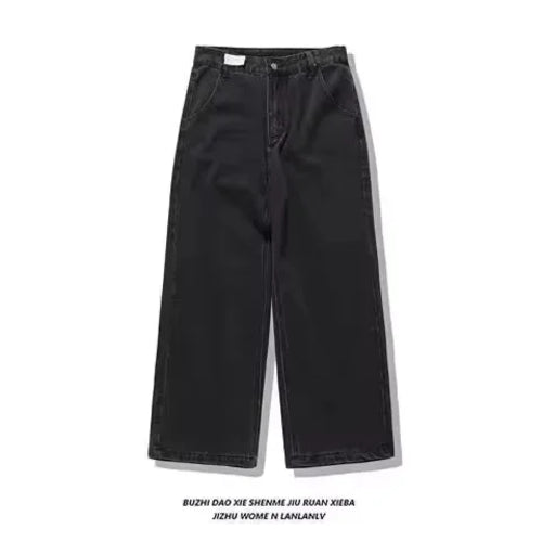American Retro Multi Pocket Jeans High Waist And Slim Casual High