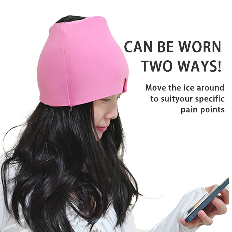 Gel Cold Ice Cap Head Heat Treatment Head Wrap Face Mask Massage Sleep