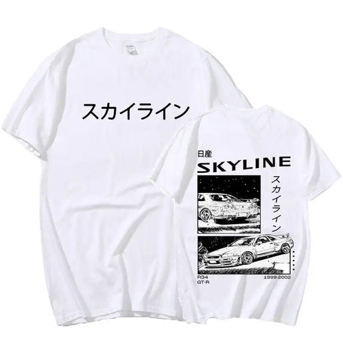 Men's Cotton T-Shirt Drift Japan Anime AE86 Inifirst D Summer Casual