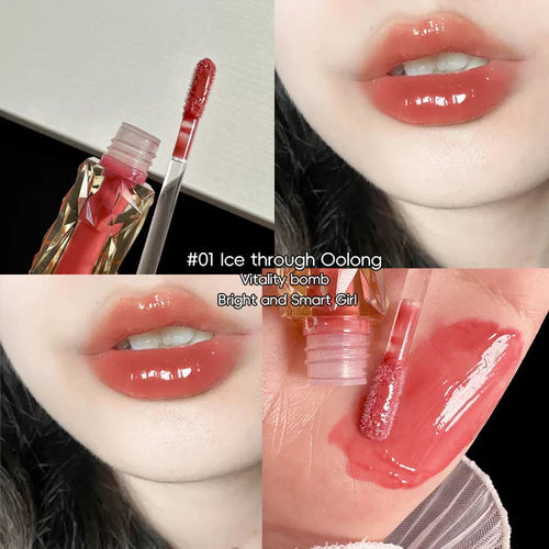 Lip Gloss Long-lasting Moisturizing Easy Halo-dyeing Waterproof Mirror