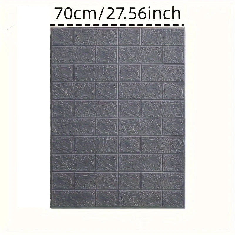 70cm*1m 3D Self-adhesive Wall Sticker Imitation Brick Bedroom Home