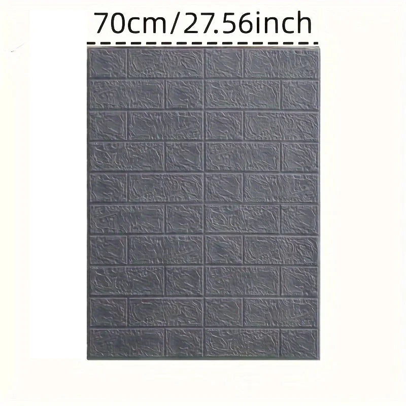 70cm*1m 3D Self-adhesive Wall Sticker Imitation Brick Bedroom Home