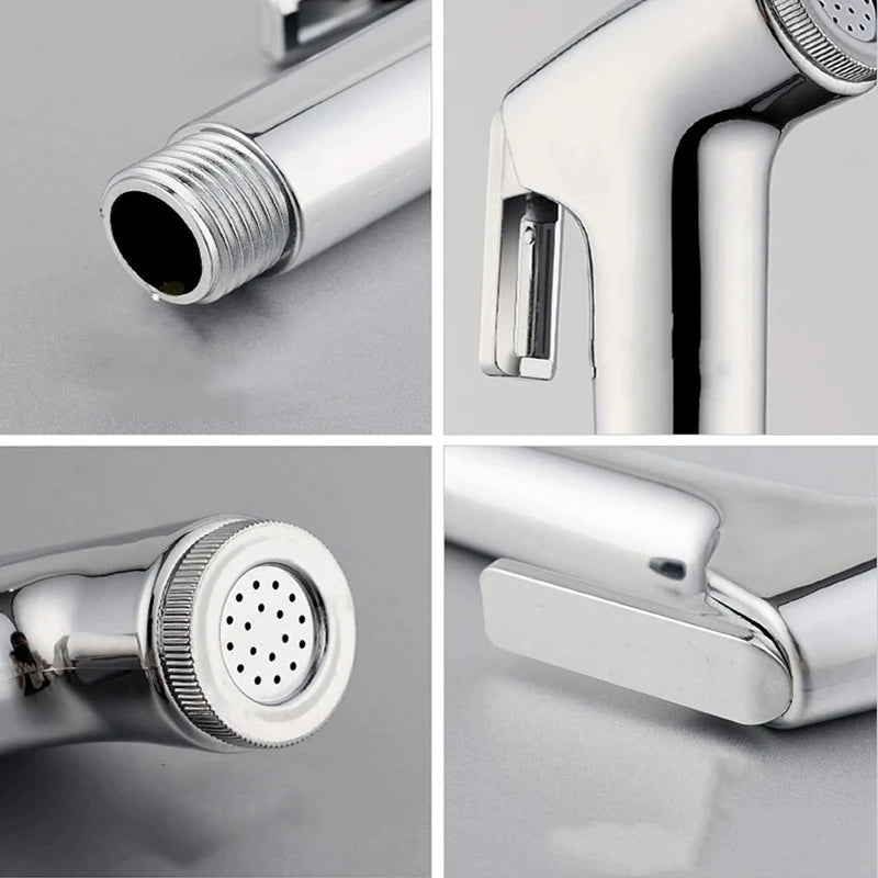 Handheld Water Toilet Bidet Sprayer Flexible Spring Shower head Hose