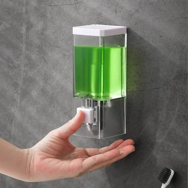 Non-punching Manual Press Soap Dispenser Wall Hanging Traceless Paste