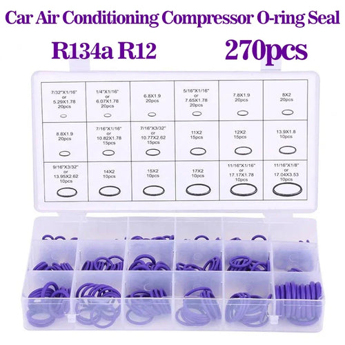 O Ring Set Seal Kit R134a R12 HNBR Rubber O-Rings Assortment For Car