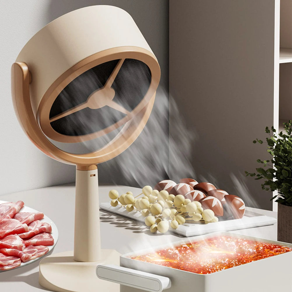 Desktop Range Hood for Kitchen USB Charging Exhaust Fan Hood