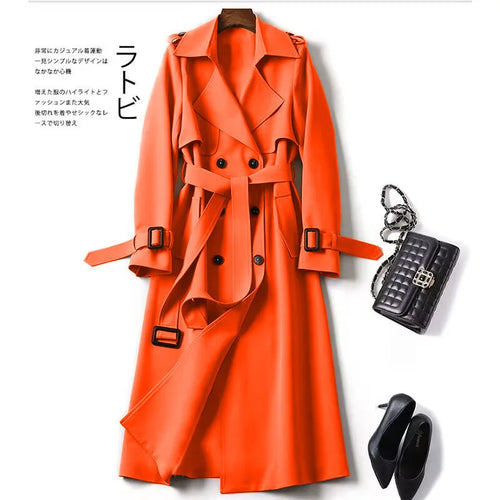 Autumn Winter Long Sleeve Trench Coat For Women 2024 Fashion Loose