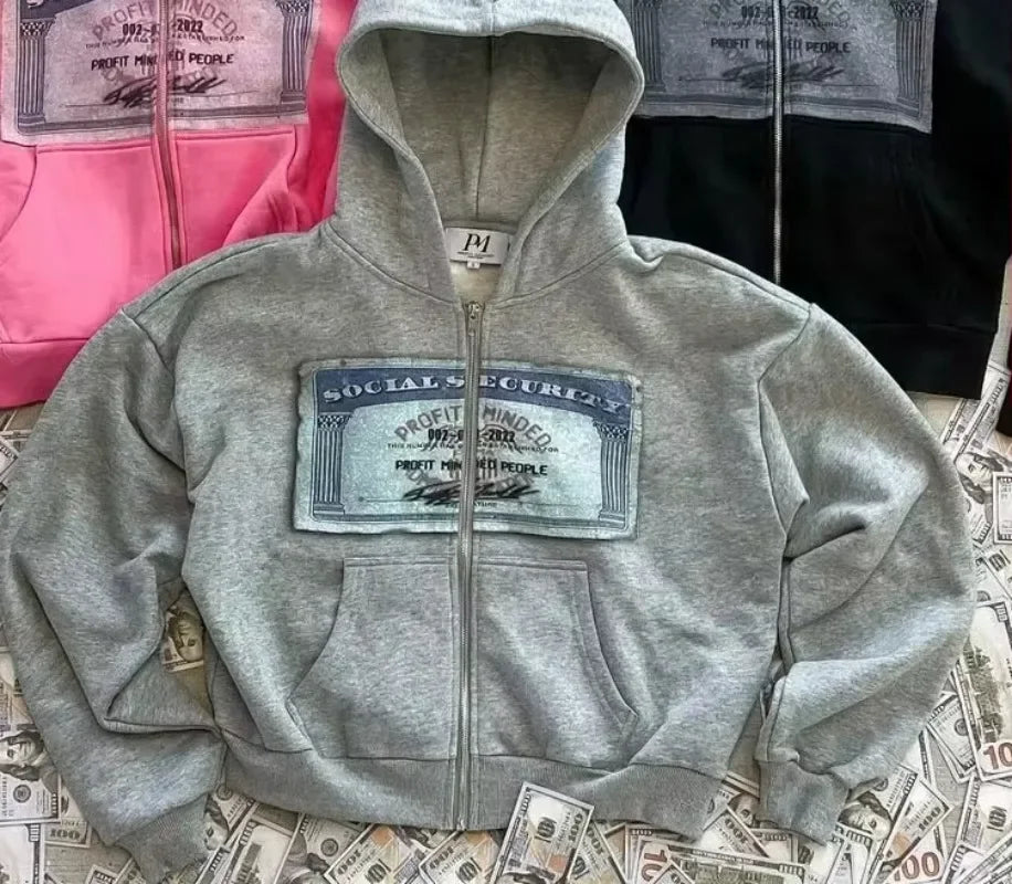 Y2K retro autumn hoodies for men and women printed personalized