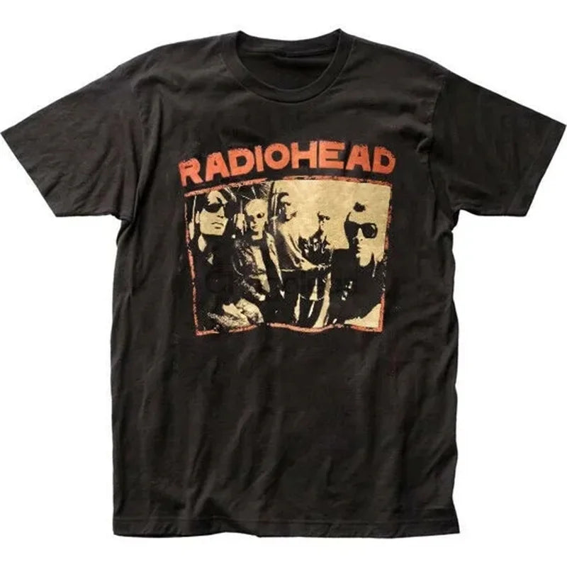 Radiohead T Shirt Men Vintage Classic Tees North America Tour Rock Boy