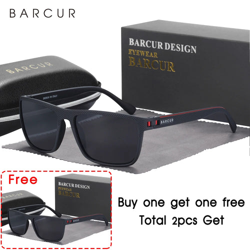 BARCUR Men Polarized Sunclasses TR90 Light Weight Fishing Travel Sun