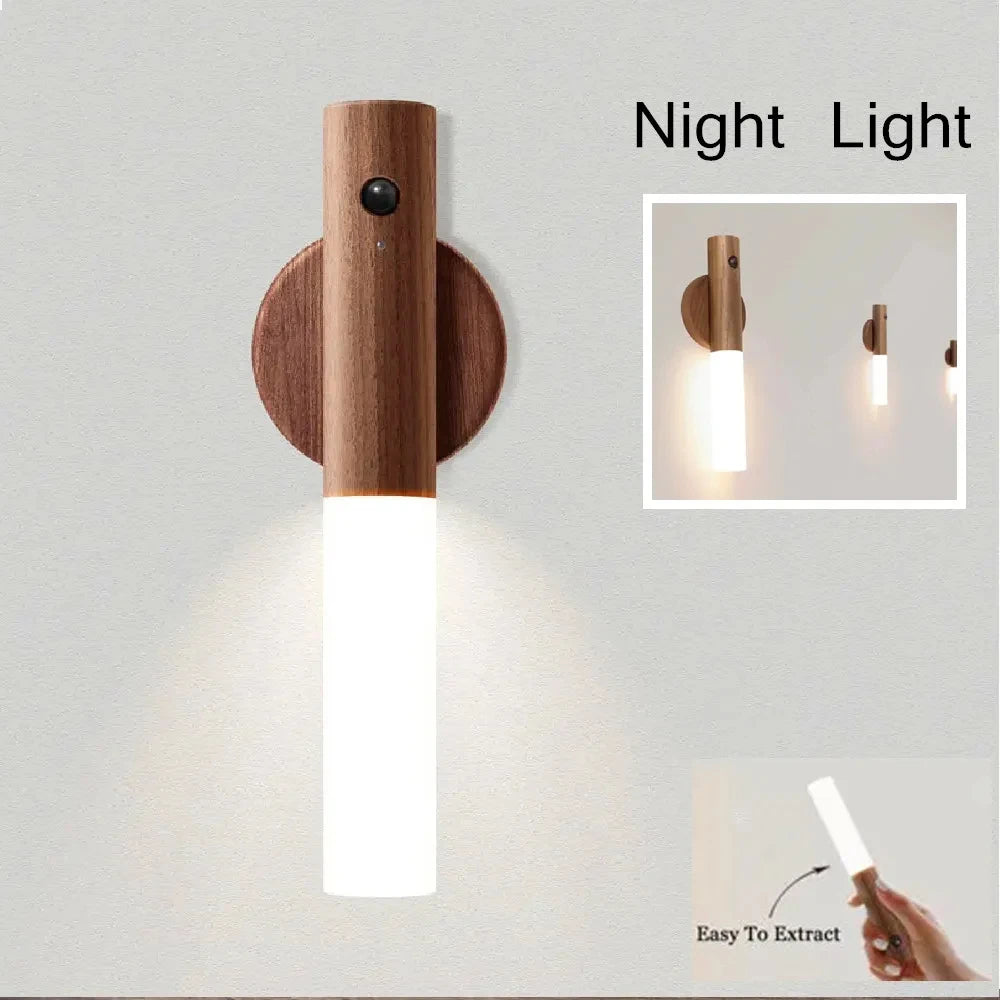 LED USB Night Light Magnetic Wall Lamp Kitchen Cabinet Closet Light