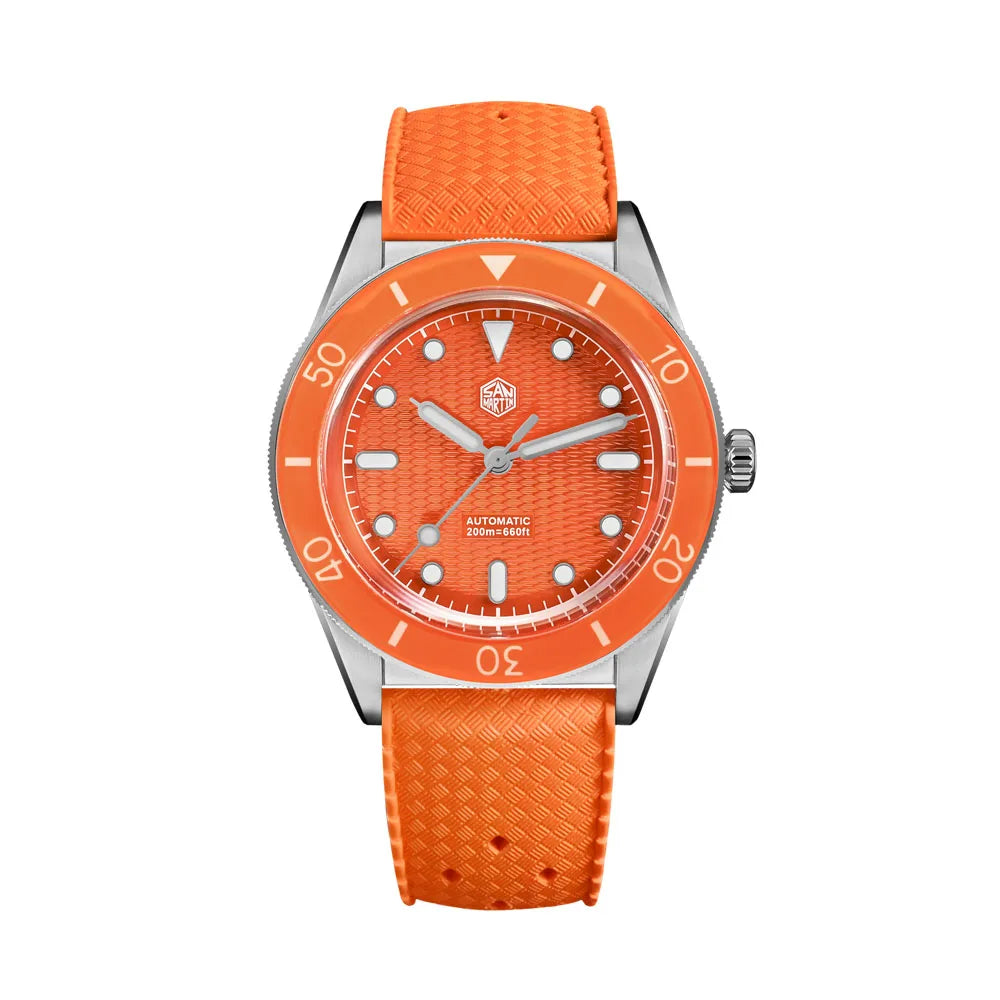 San Martin Official 39mm Guilloche MOP Dial Miyota 90S5 Sport Watch Automatic Mechanical Sapphire Bezel 20 ATM Luminous SN0151