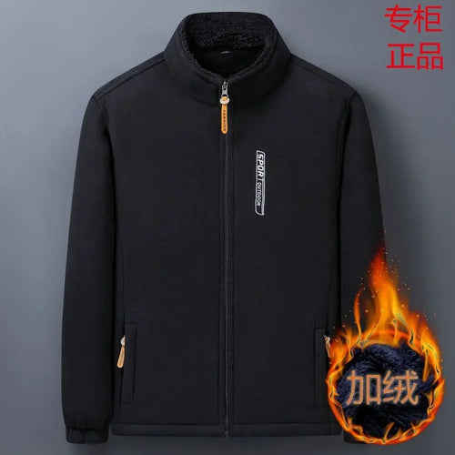 Winter Men Outdoor Fleece Jacket Casual Polar Fleece Cold-Proof