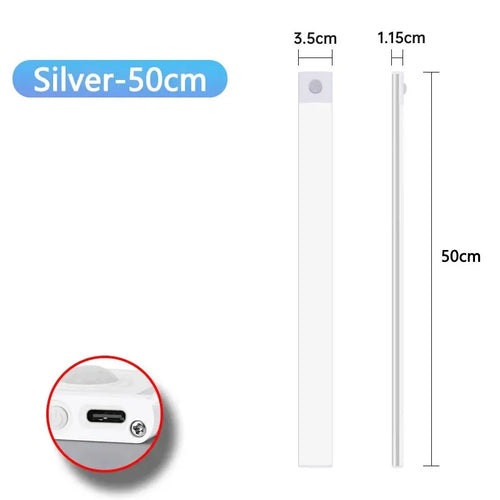 Cabinet Lights Motion Sensor LED Wireless USB Under Ultra Thin Night
