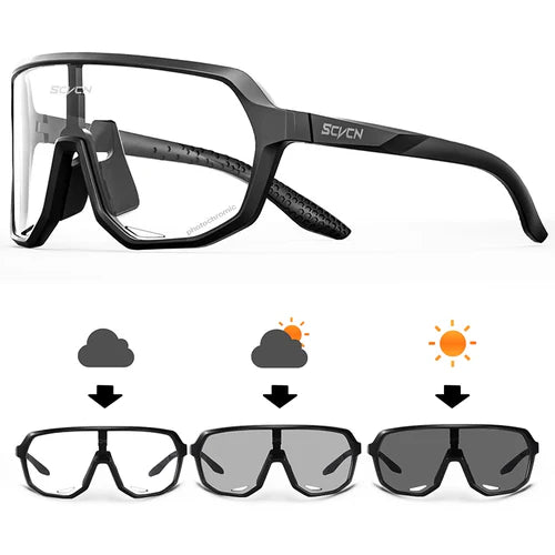 SCVCN Outdoor Sport Bike Photochromic Sunglasses Men Women bicycle MTB