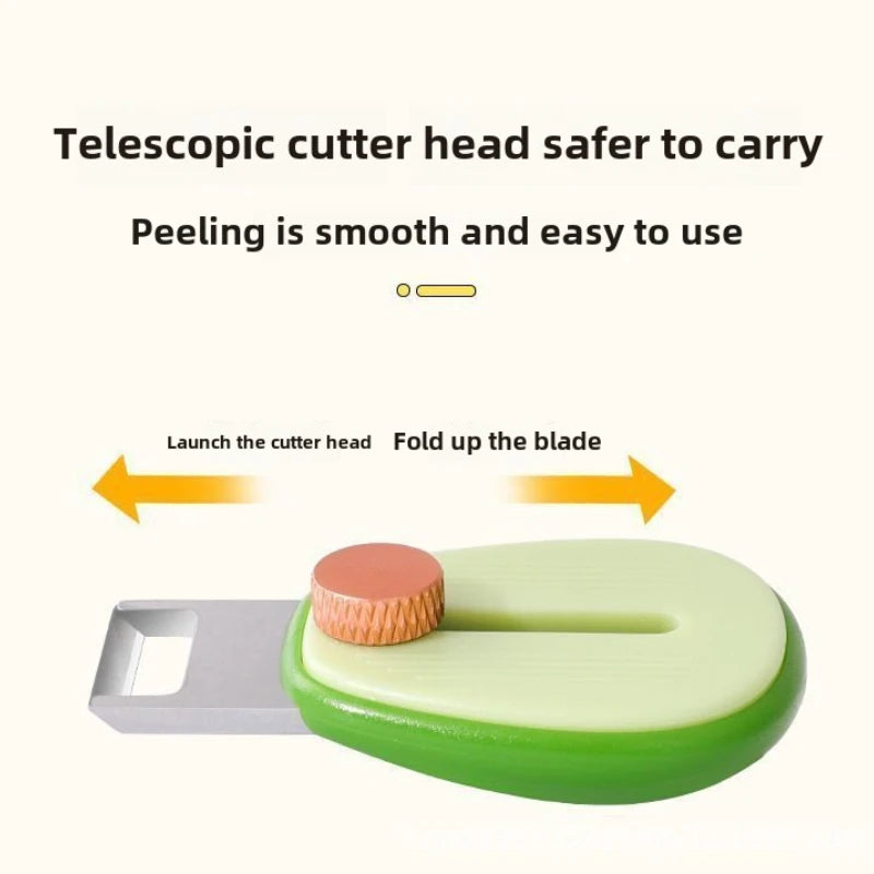 1/2Pcs Creative Avocado Shaped Fruit Peeling Knife Adjustable Kitchen