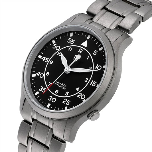 BERNY Titanium Watch for Men AR Coating Sapphire Fashion Wristwatch Luminous VH31 Ultra-thin Quartz Watch Waterproof 5ATM Watch