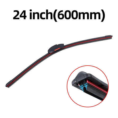 Universal Car Windshield Wiper Blades Double Layer Soft Rubber