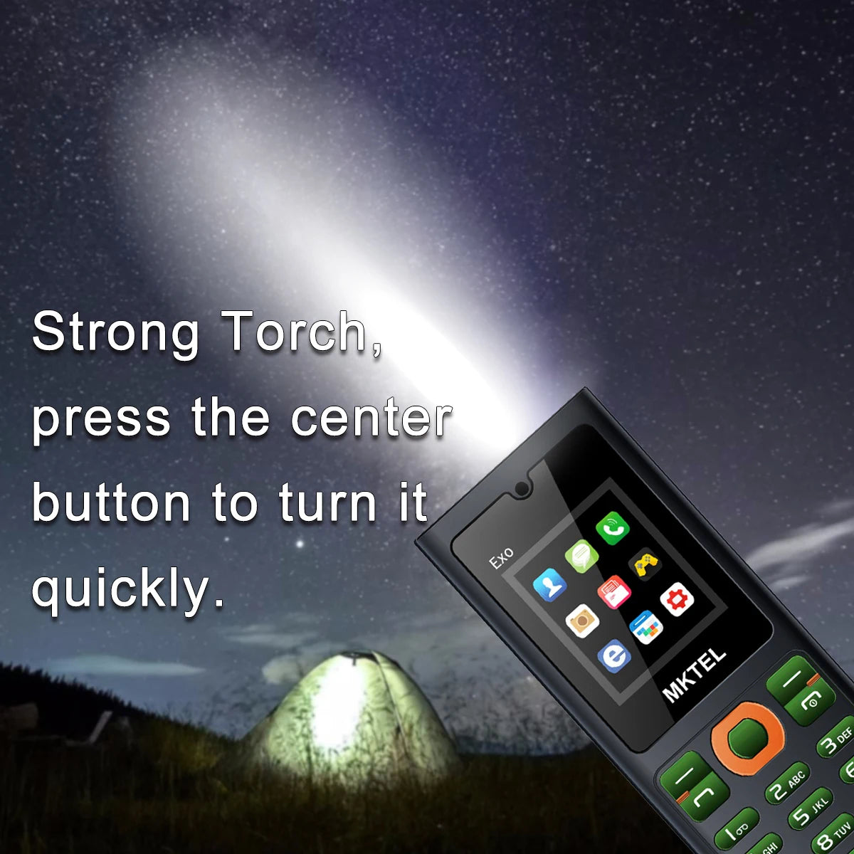 MKTEL EXO Feature Phone Senior Mobile Phone Dual SIM Dual Standby