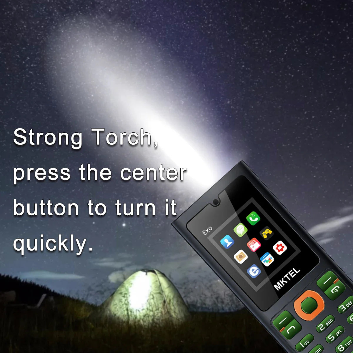 MKTEL EXO Feature Phone Senior Mobile Phone Dual SIM Dual Standby