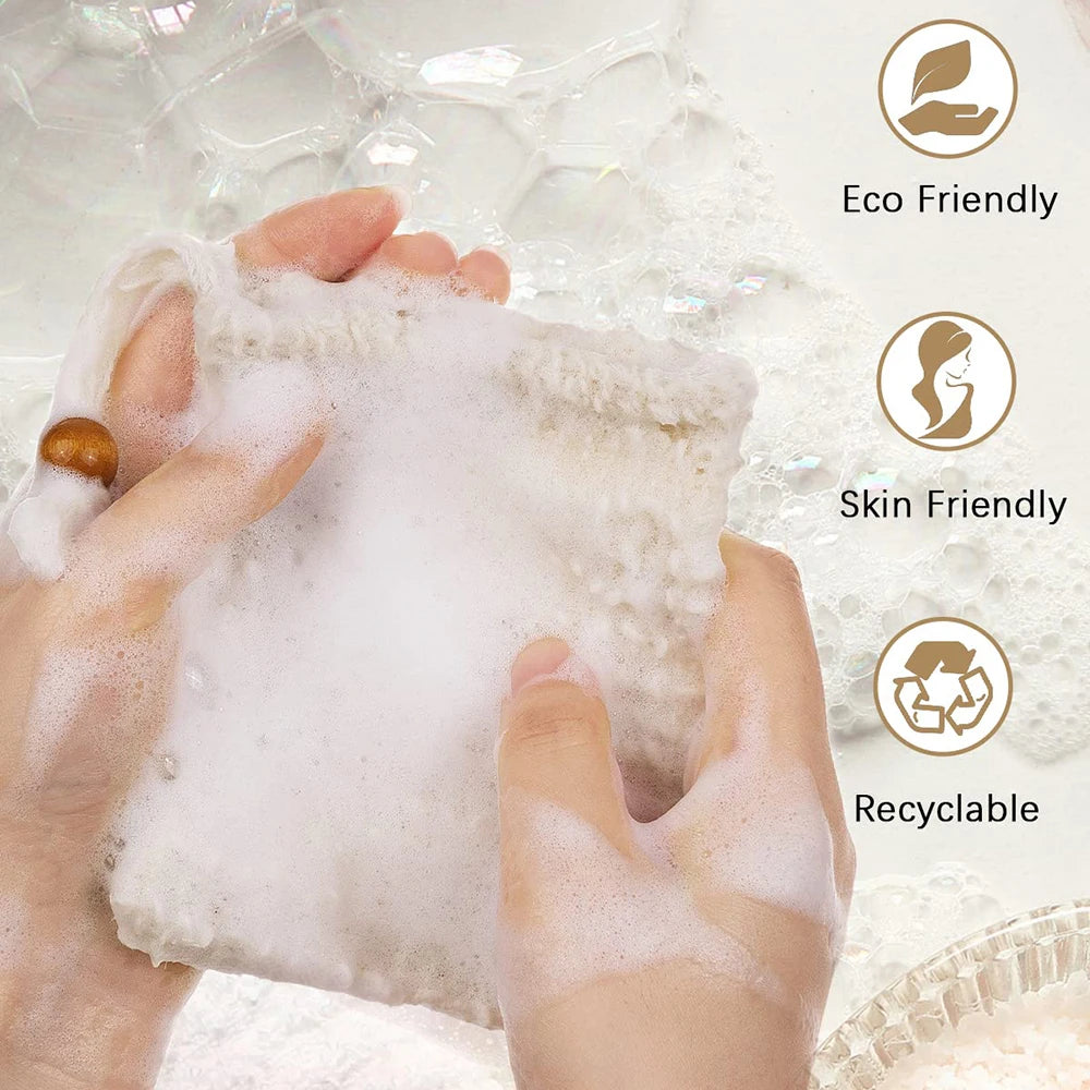 Handmade Soap Bag New Ramie And Jute Bubble Net for Household Bathroom