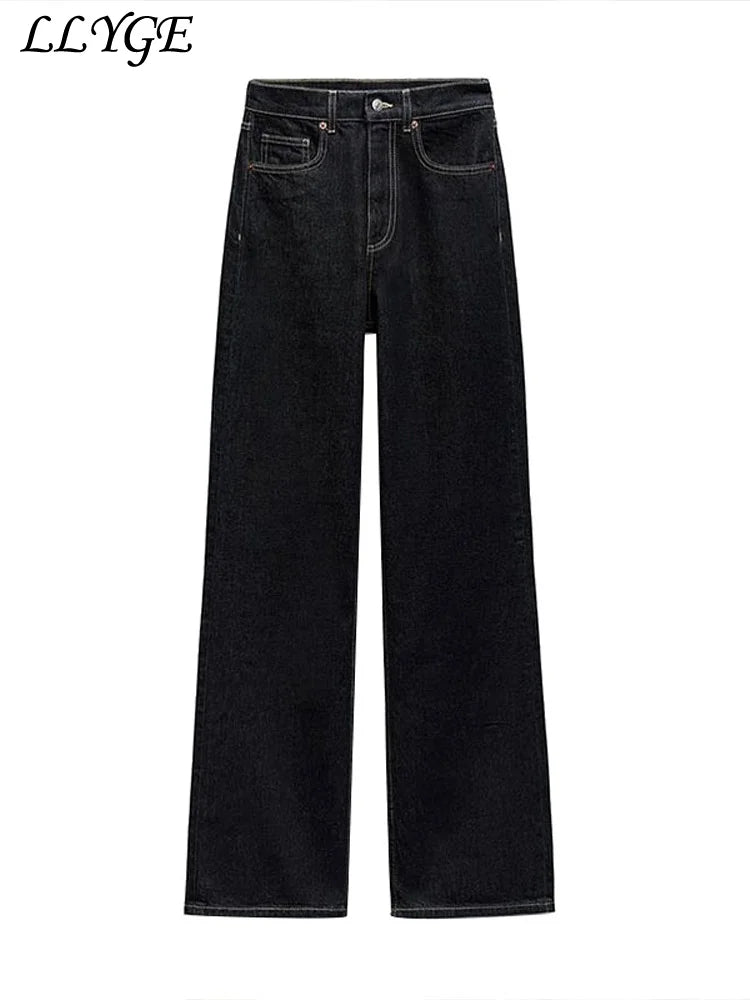 Vintage Belt Denim Jacket Pants Set Women Lapel Single Breasted