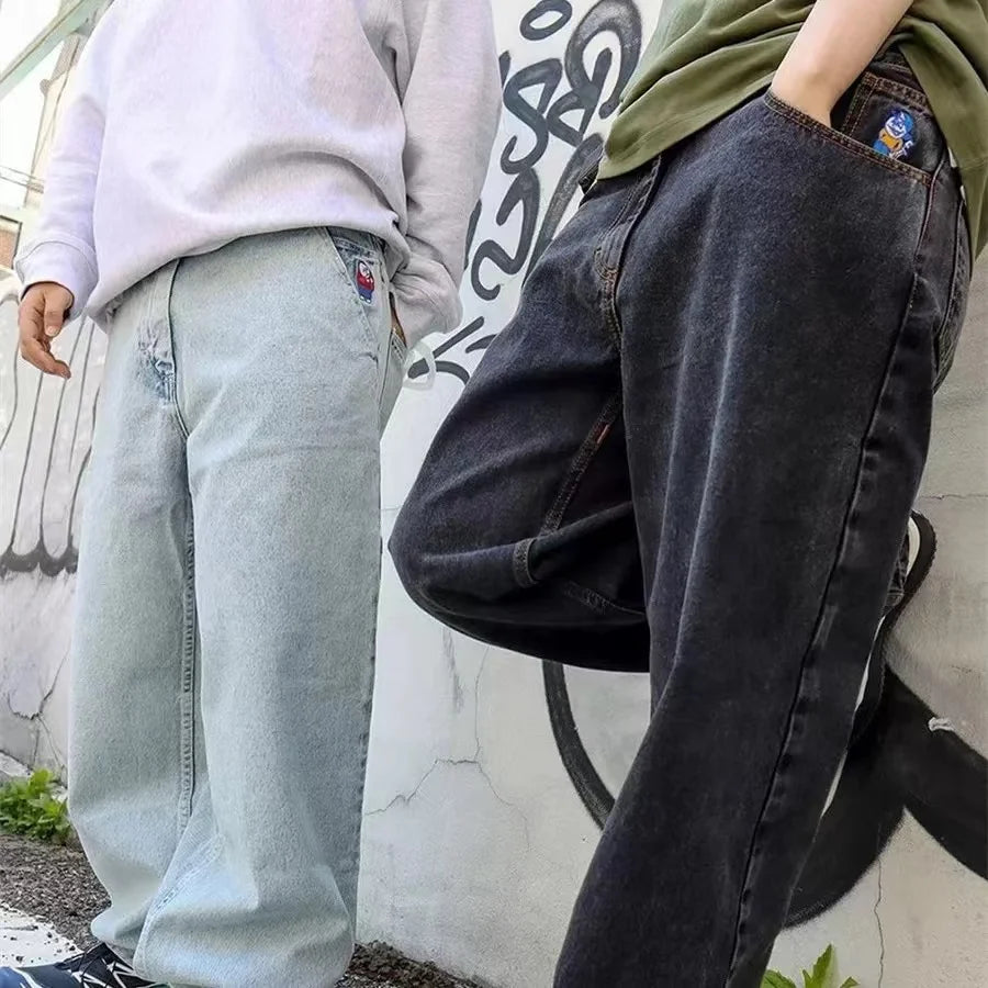 Y2K Big Baggy Boy Jeans for Men Streetwear Baggy Jeans Embroidery