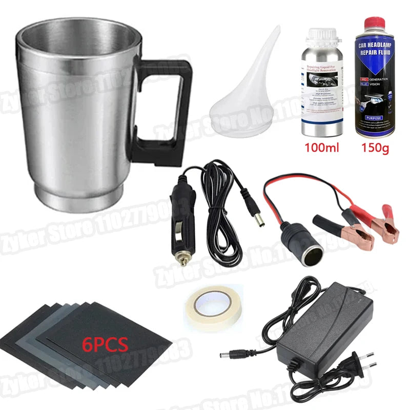 Car Headlight Polish Restoration Kit Automotive Headlight Care Tool