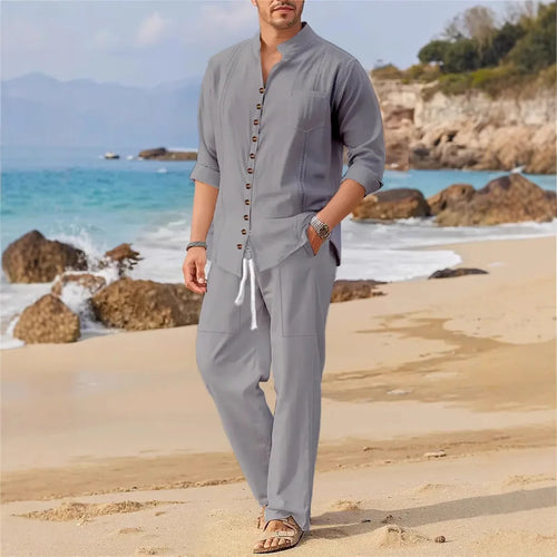 2025 Spring and autumn Cuban style fashion men's shirt trend casual