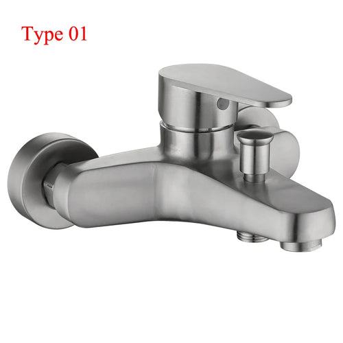 Bathroom Shower Faucet 304 Stainless Steel Mixer Tap Hot and Cold
