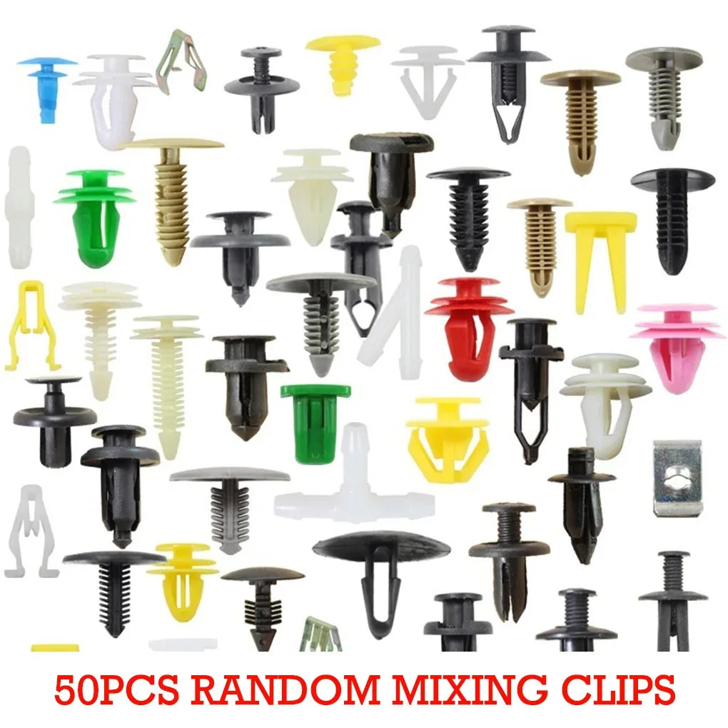 100/50 Pcs Car Clips Fastener Screws Bumper Interior Decoration Auto