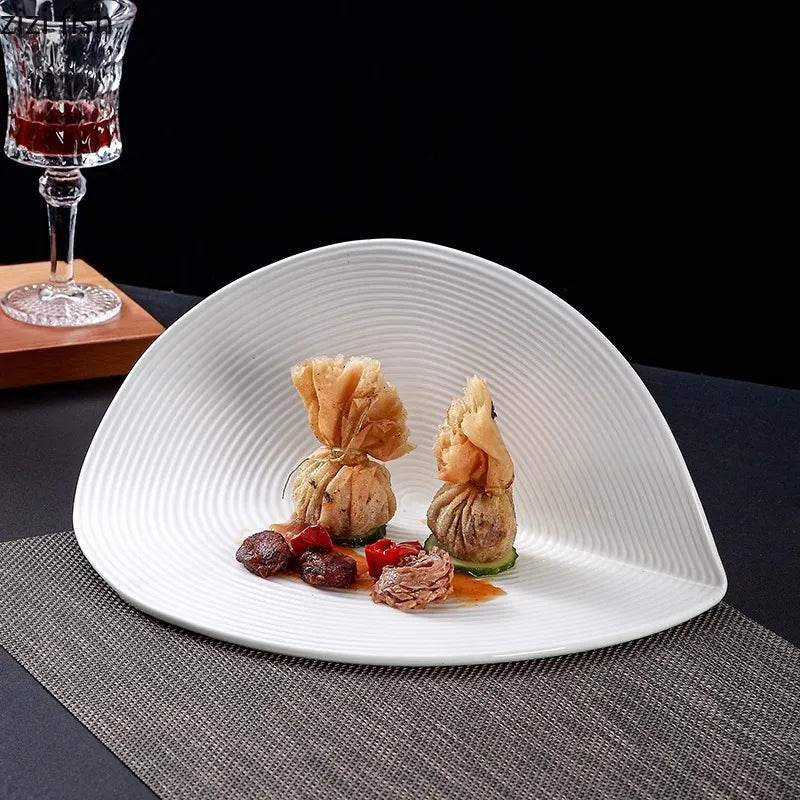 Creative Irregular Ceramic Dinner Plate Restaurant Dessert Plate Snack