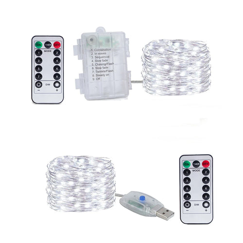 Led String Light Birthday Fairy Light USB/Battery Box Remote Garland
