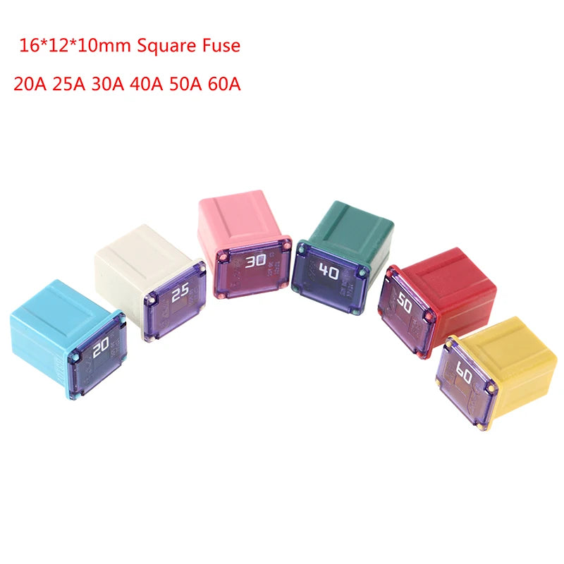 Square Fuse 20A 25A 30A 40A 50A PEC Automotive Car Fuse Tube