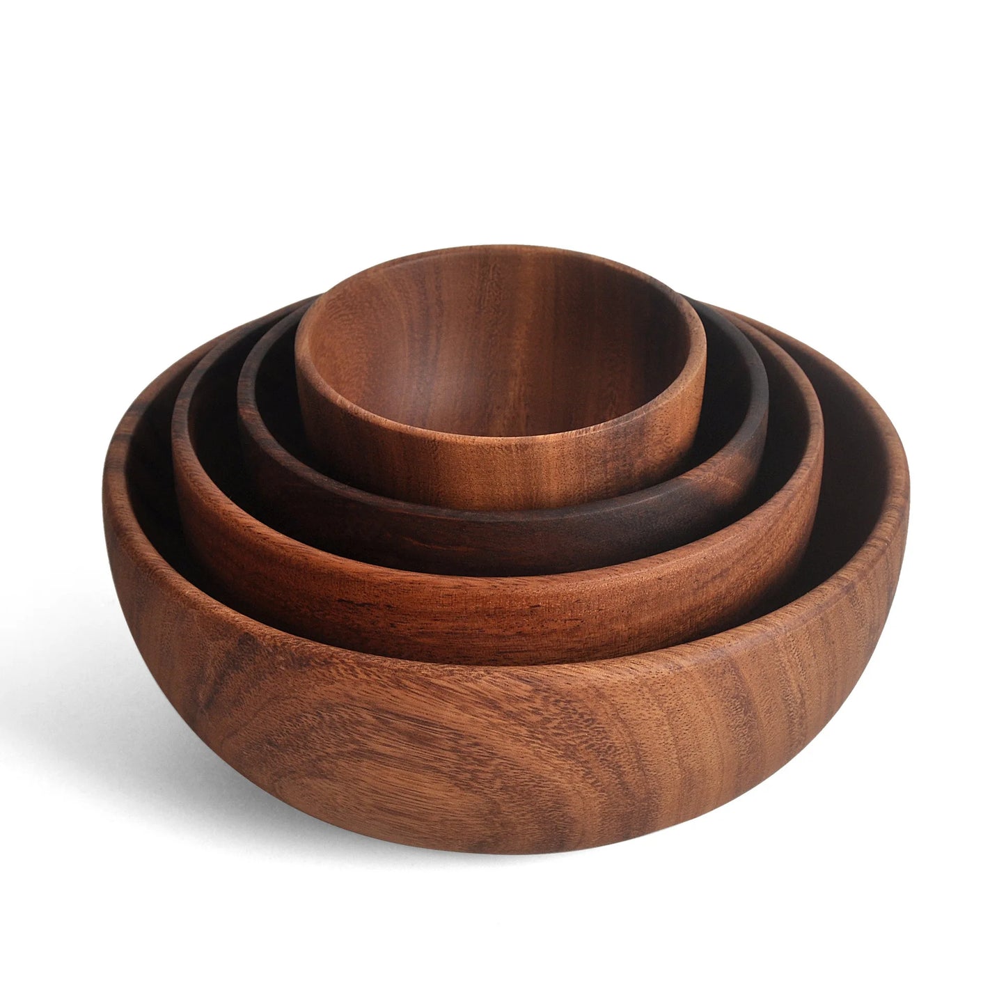 Japanese Retro Wooden Salad Bowl Heat-resistant Wooden Bowl Suitable