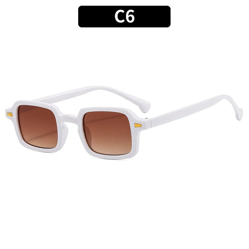 Luxurious Rectangle Sunglasses Women Oval Vintage Brand Designer