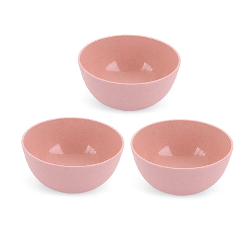 3PCS Nordic Colored Wheat Straw Bowls Circular Shatter Resistant