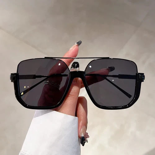 KAMMPT Vintage Oversized Sunglasses Fashion Men Women Square Shades