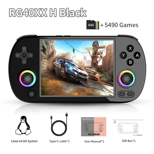 ANBERNIC RG40XX H Handheld Game Console Linux 64-bit System 4.0 inch