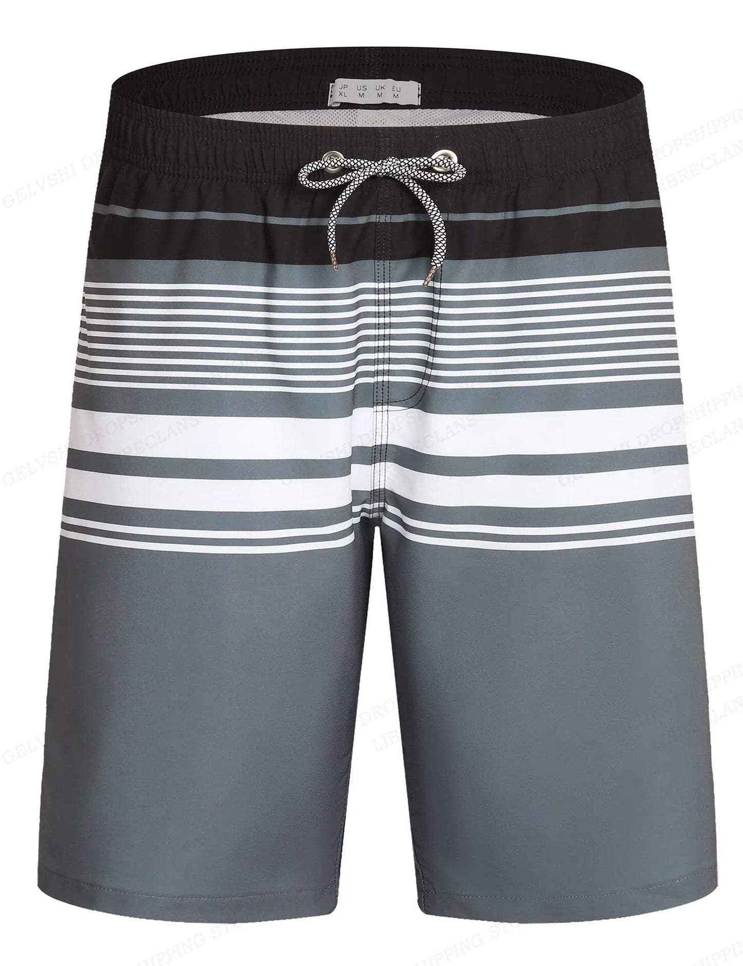 Striped Beach Shorts Men Fashion Swimwear Board Shorts Trunk Gym