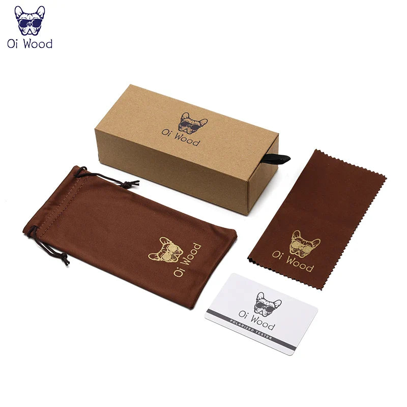 Oi Wood Brand Natural Wooden Sunglasses Men Polarized Fashion Sun