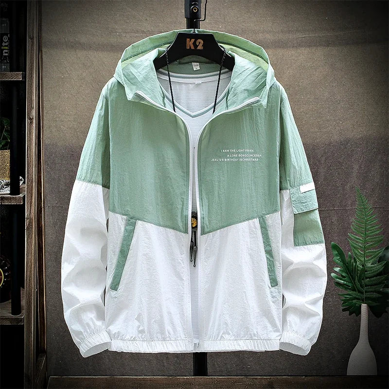 2025 Summer Skin Coats Men Ultra Light UV Sun Protection Big Size