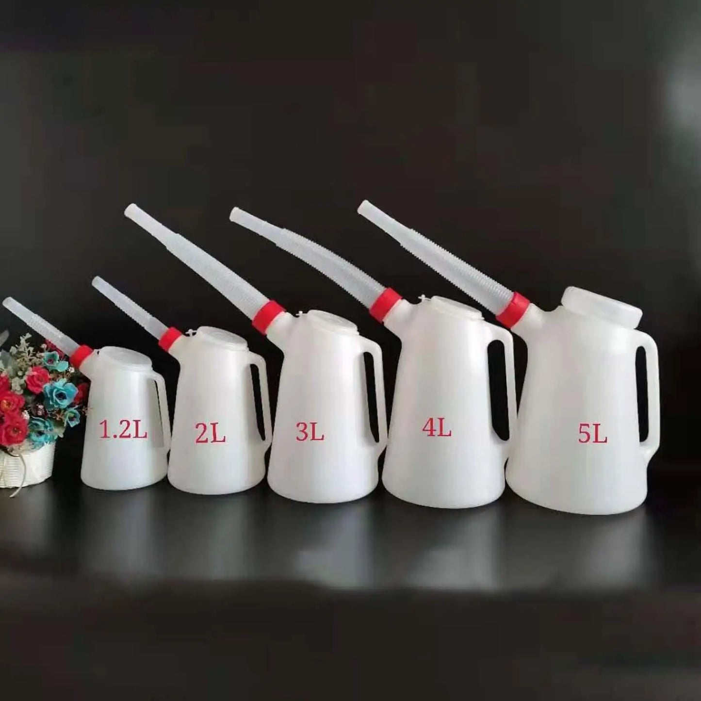 1.2L/2L/3L/4L/5L Oil Measuring Jug petrol can fuel tank with Pouring