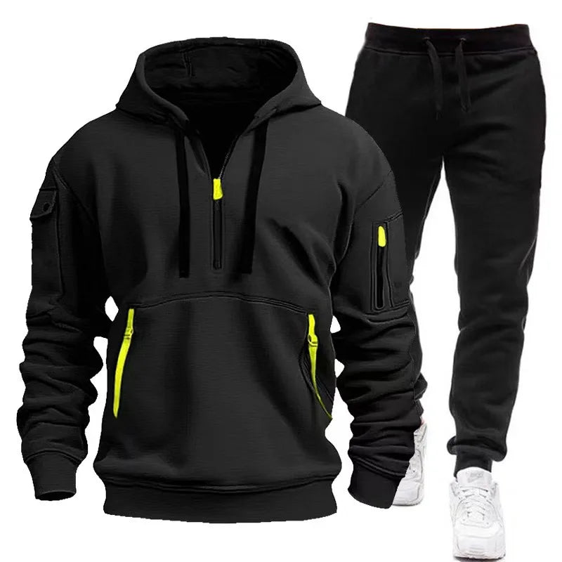 2024 Fashion Sportswear Plus Pants Sweatshirts Fleece Zipper Casual