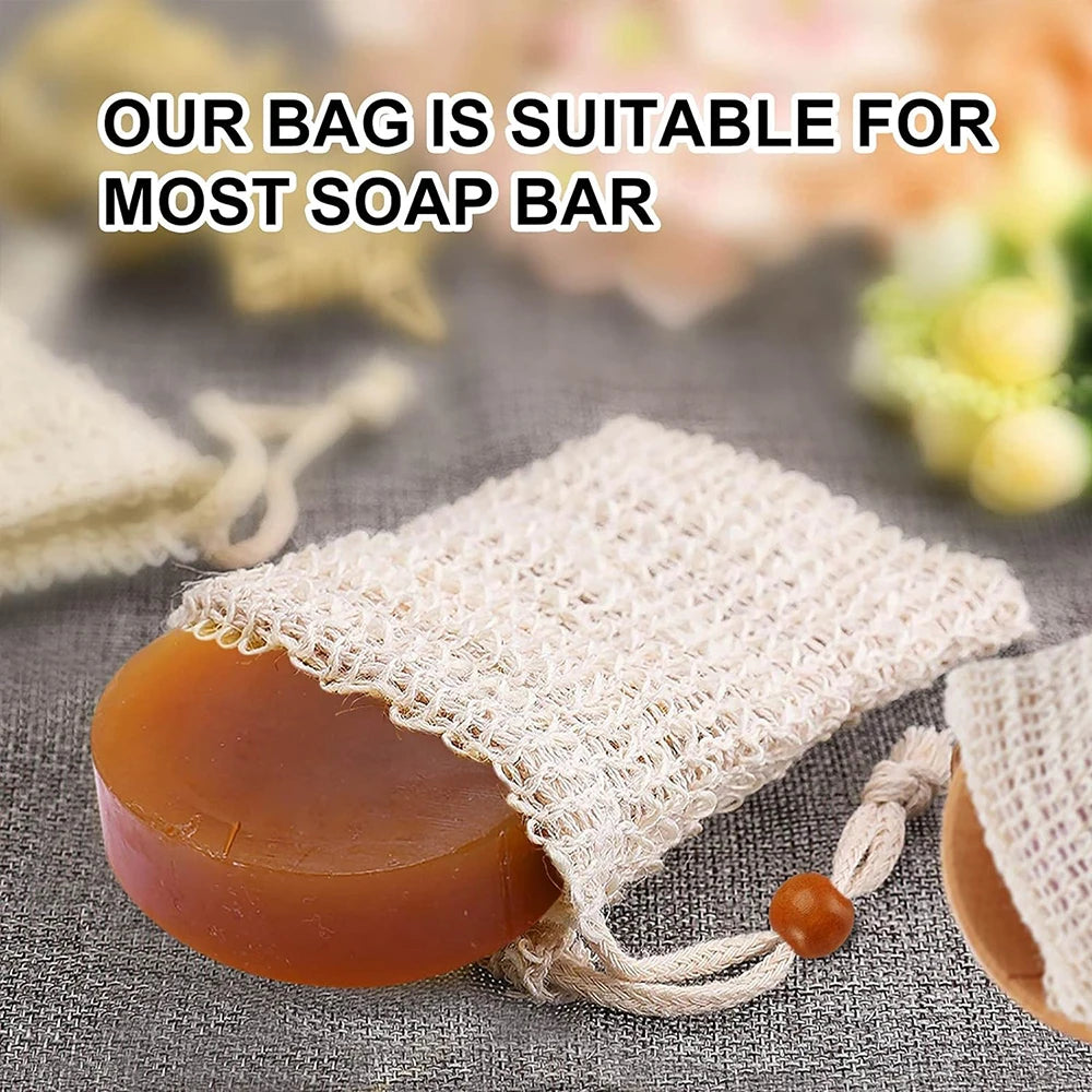 Handmade Soap Bag New Ramie And Jute Bubble Net for Household Bathroom