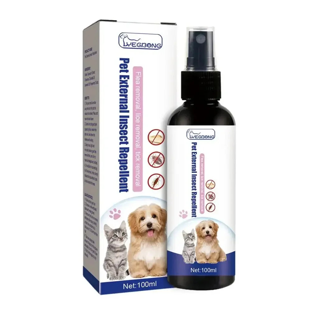 Pet Dog Cat Anti Flea Drops 100ml Insectcide Flea Lice Insect Remover