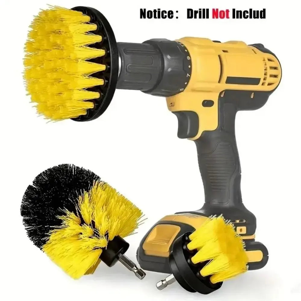 3pcs Drill Brush Attachment Set Power Scrubber Brush With Drill Scrub