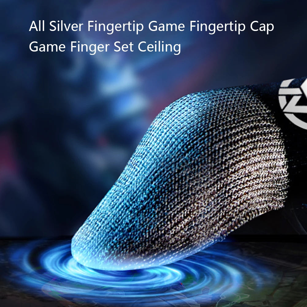 2 Pair Finger Cots Gaming Fingertips Cover Breathable Sweatproof