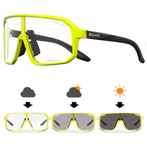 SCVCN Outdoor Sport Bike Photochromic Sunglasses Men Women bicycle MTB