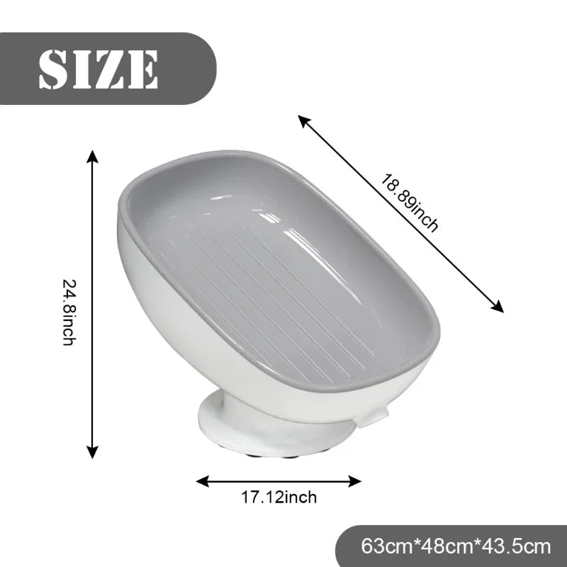 1Pcs Bathroom Soap Dishes Holder Self Draining Soap Box with Super